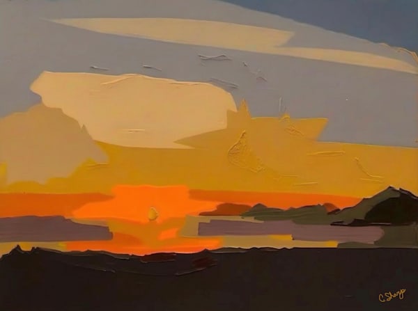 Mustard Sunset Art | csharp art