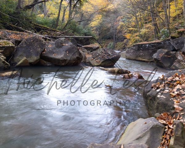 Rocky Serenity In Fall Waters West Virginia Photography Art | Michelle Leslye Photography