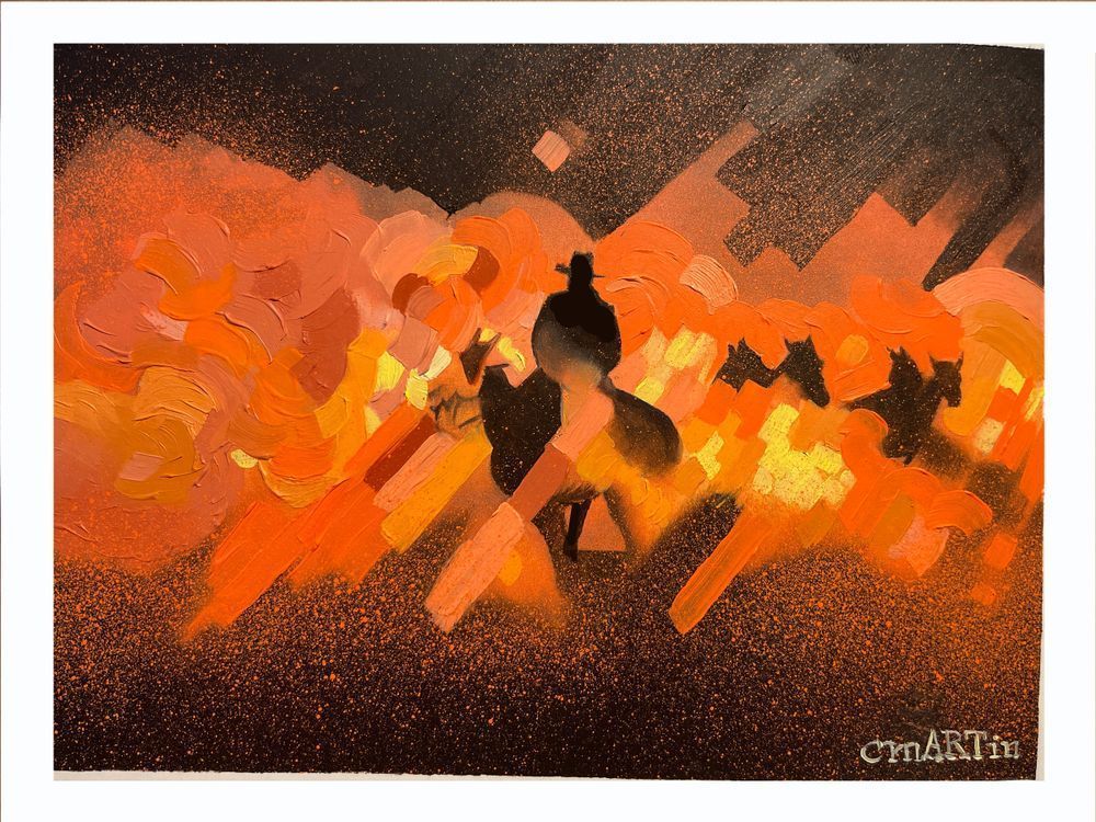 Sunset Dust Up Art | Carrie Martin Studio
