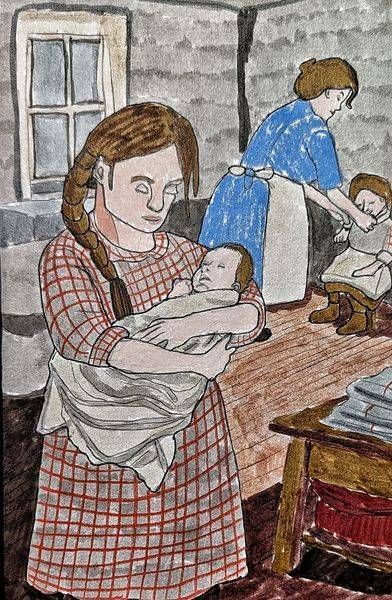 Myrtle’s Responsibility | Historical Family Artwork by Justyn Simon