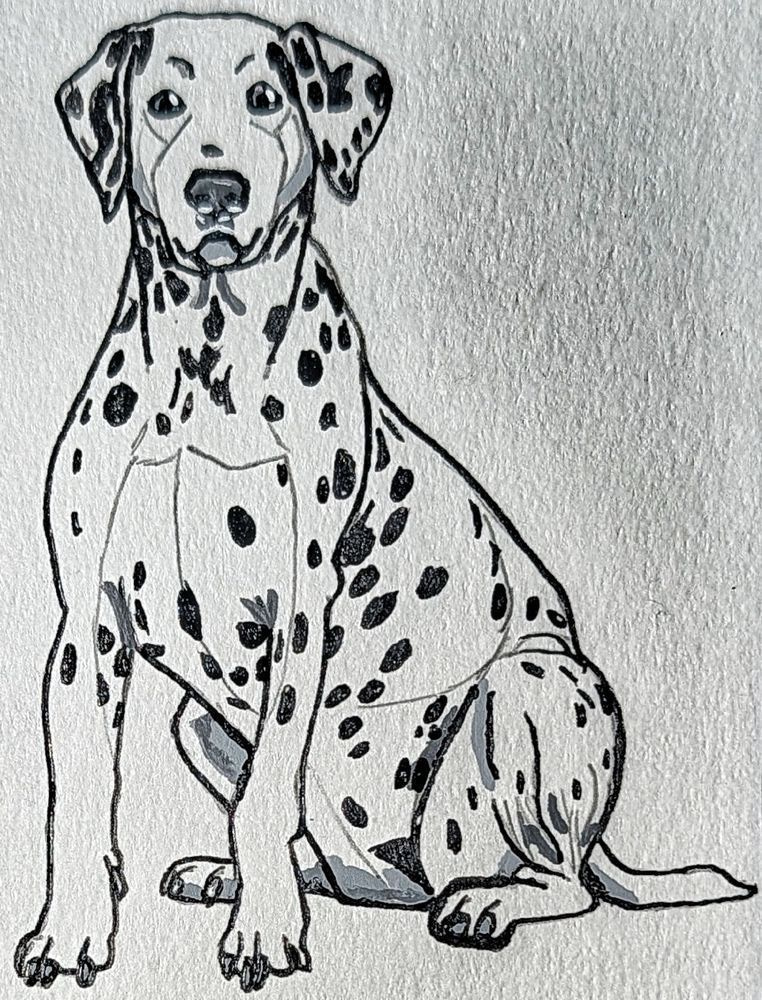 Dalmatian Art Print | Inktober 2026 | The Artistic Shepherd