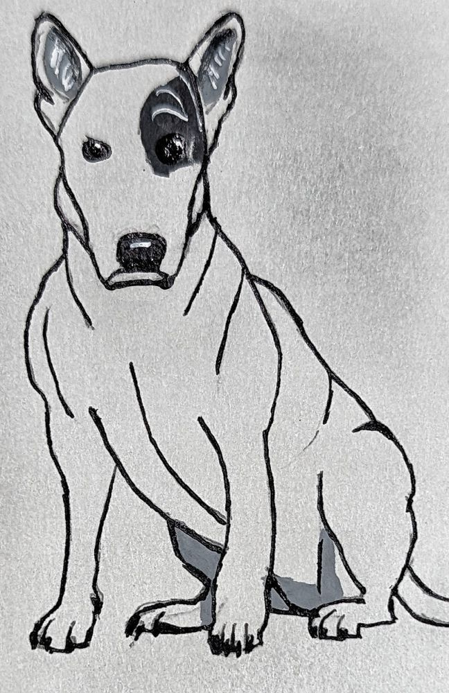 Bull Terrier Art Print – Inktober 2026 – The Artistic Shepherd