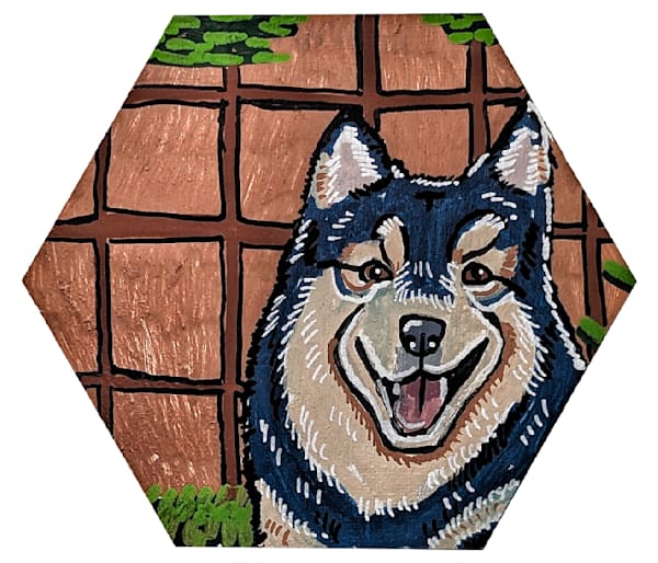 Finnish Lapphund Wood Hex Art Print | Timbertail Guardian