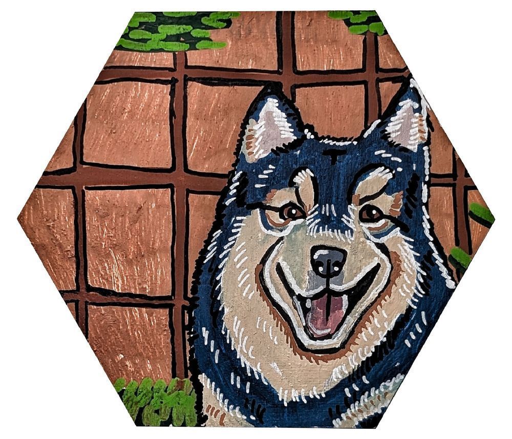 Finnish Lapphund Wood Hex Art Print | Timbertail Guardian
