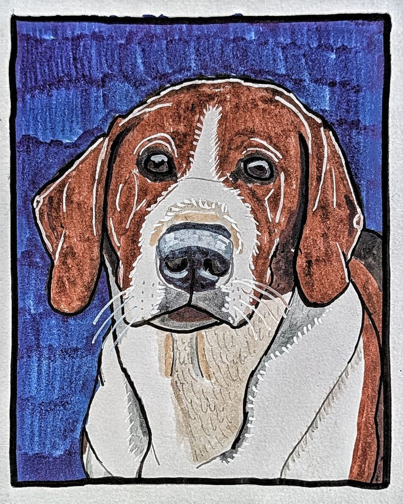 The Steadfast Drever | Drever Dog Art Print & Mixed-Media Portrait