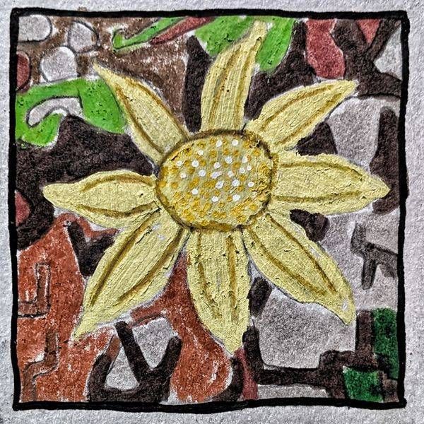 Arrowleaf Balsamroot Miniature Study | Botanical Wildflower Art by Justyn Simon
