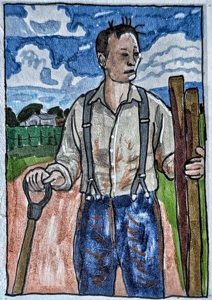 No Job Too Big | ACEO Family History Art by The Artistic Shepherd
