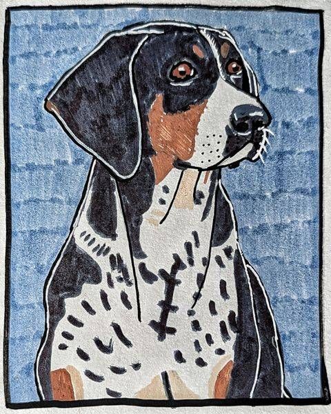 The Watchful Tsvetnaya | Russian Tsvetnaya Dog Art