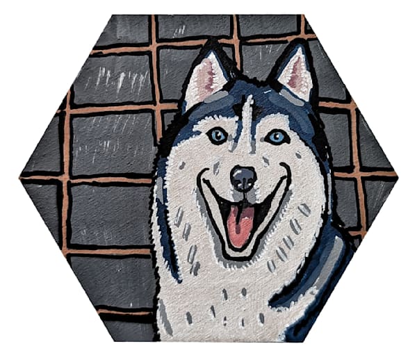 Siberian Husky Ore Hex Art Print | Settlers of Catan Inspired Dog Artwork