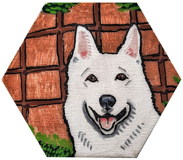 Swiss Shepherd Forest Hex Print | Catan-Inspired Dog Art