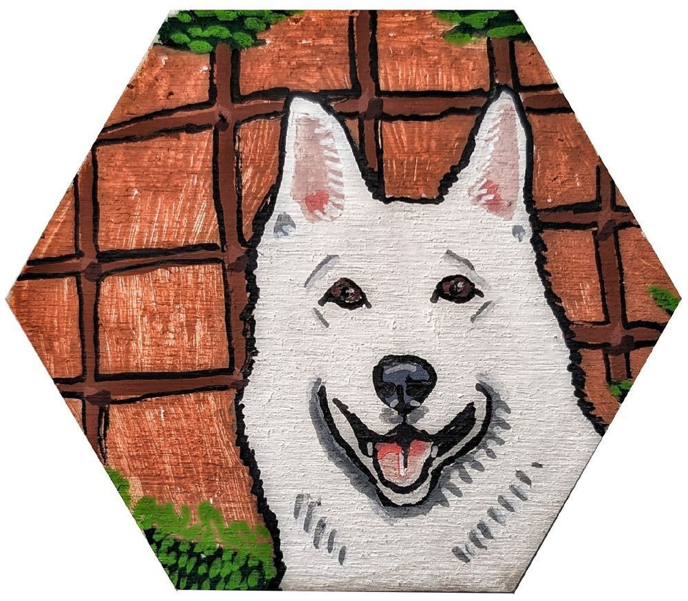Swiss Shepherd Forest Hex Print | Catan-Inspired Dog Art