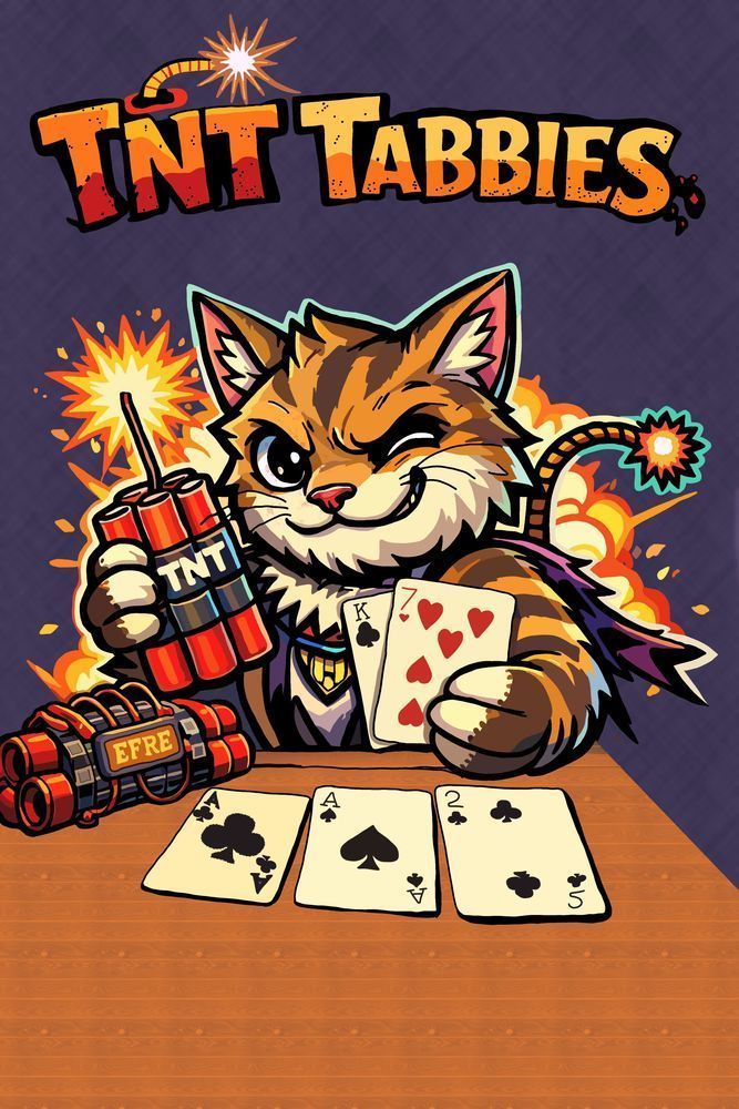 TNT Tabbies – Catrick the Cheat Fantasy Card Game Art | Woof&Wyrm.exe Digital Illustration