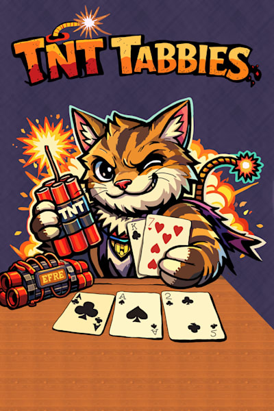 TNT Tabbies – Catrick the Cheat Fantasy Card Game Art | Woof&Wyrm.exe Digital Illustration