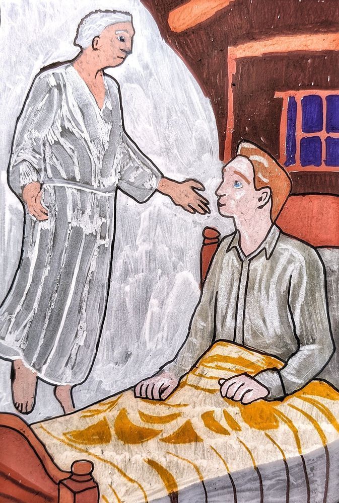 Moroni Appears to Joseph Smith | Scripture-Based Mixed Media Religious Artwork