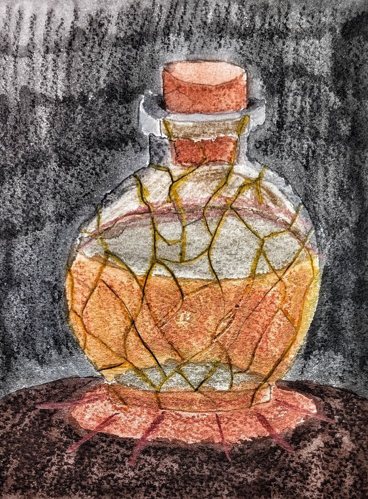 Glass Cannon Brew Potion Art | Barker’s of Ruin Quad Damage Illustration