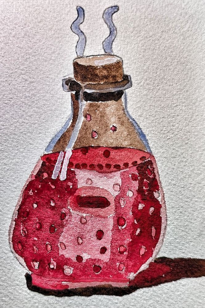 Rage Elixir: Spadefire Tonic | Barker’s of Ruin Fantasy Potion Art Print