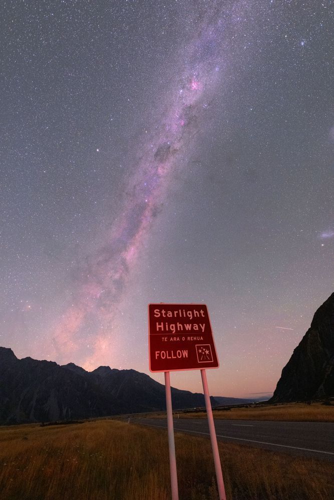 Starlit Highway Photography Art | Judd Sather Photography