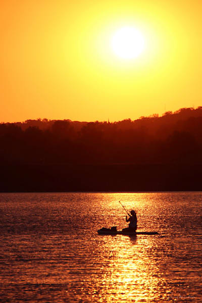Paddling at Sunset