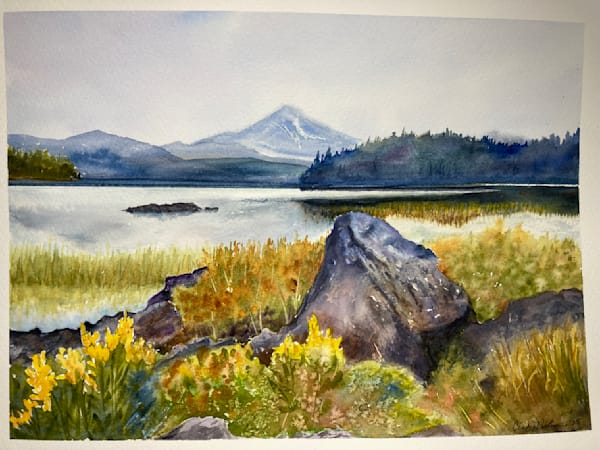 Elk Lake Oregon Art | Paint and Water