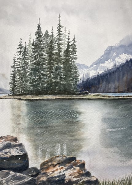 White Mountain Lake Art | Paint and Water