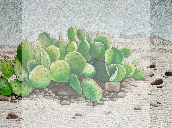 Big Bend Green Cactus Art | Art by Dayle