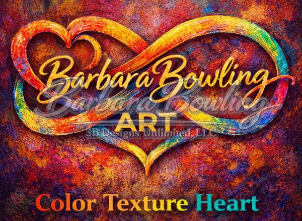 Barbara Bowling Art Logo Color Texture Heart Bright Art |  Barbara Bowling Art