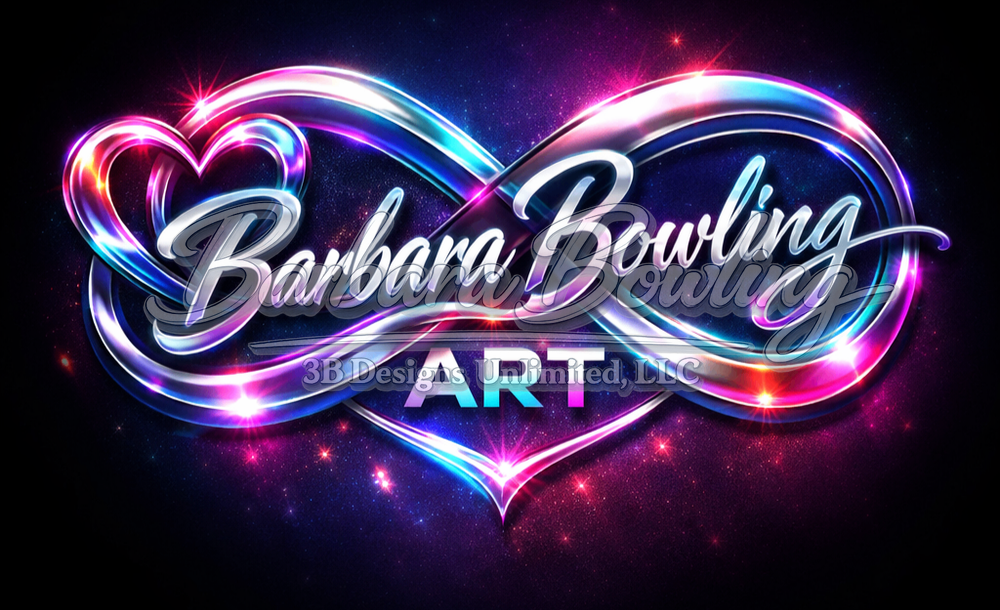Barbara Bowling Logo Chrome Multi Color Cropped Art |  Barbara Bowling Art