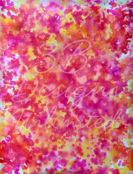 Pink Vector Collision Fine Art Print | Alcohol Ink Abstract by Artist Barbara Bowling | 3B Designs Unlimited