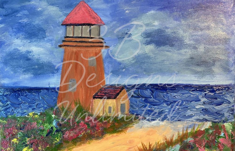 Beacon At The Edge Of Stormlight Metal Magnet Art |  Barbara Bowling Art