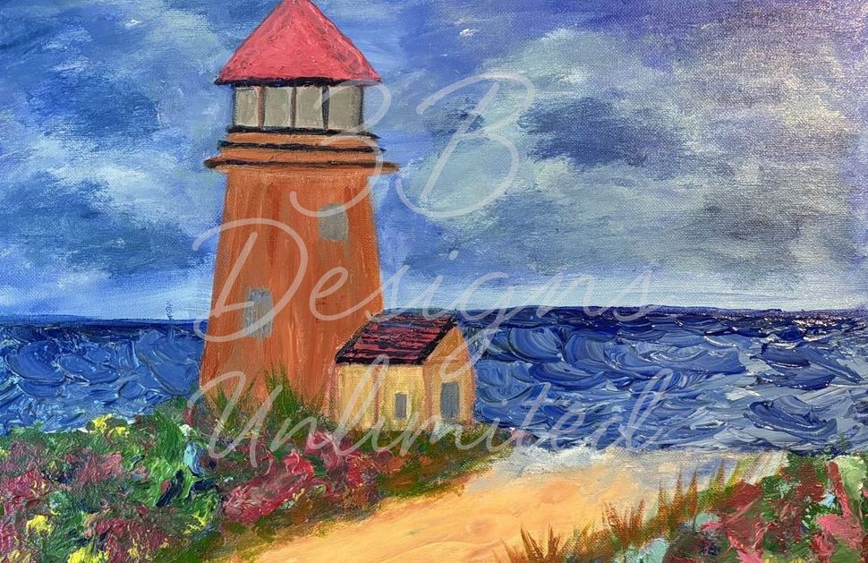 Beacon At The Edge Of Stormlight Greeting Card Art |  Barbara Bowling Art