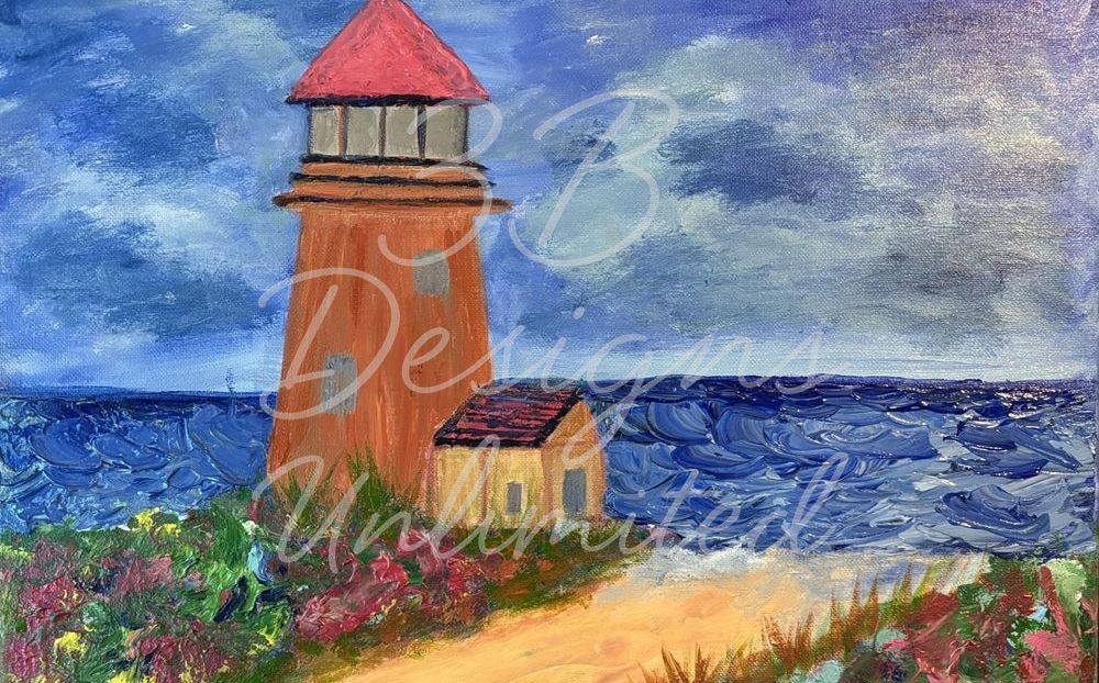 Beacon At The Edge Of Stormlight Greeting Card Art |  Barbara Bowling Art