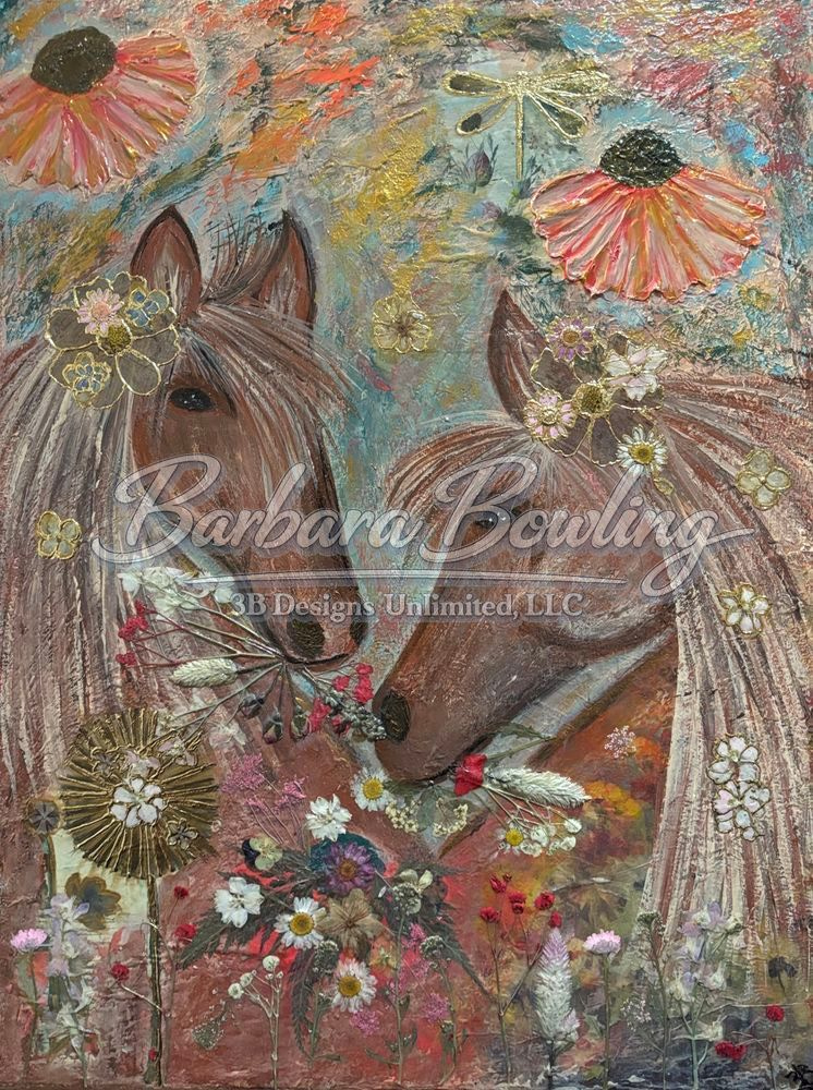 Blossom Companions Porcelain Ornament Art |  Barbara Bowling Art