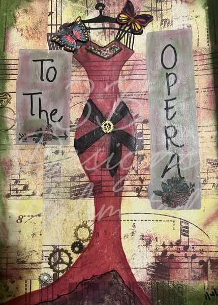Curtain Call Couture Metal Magnet Art |  Barbara Bowling Art