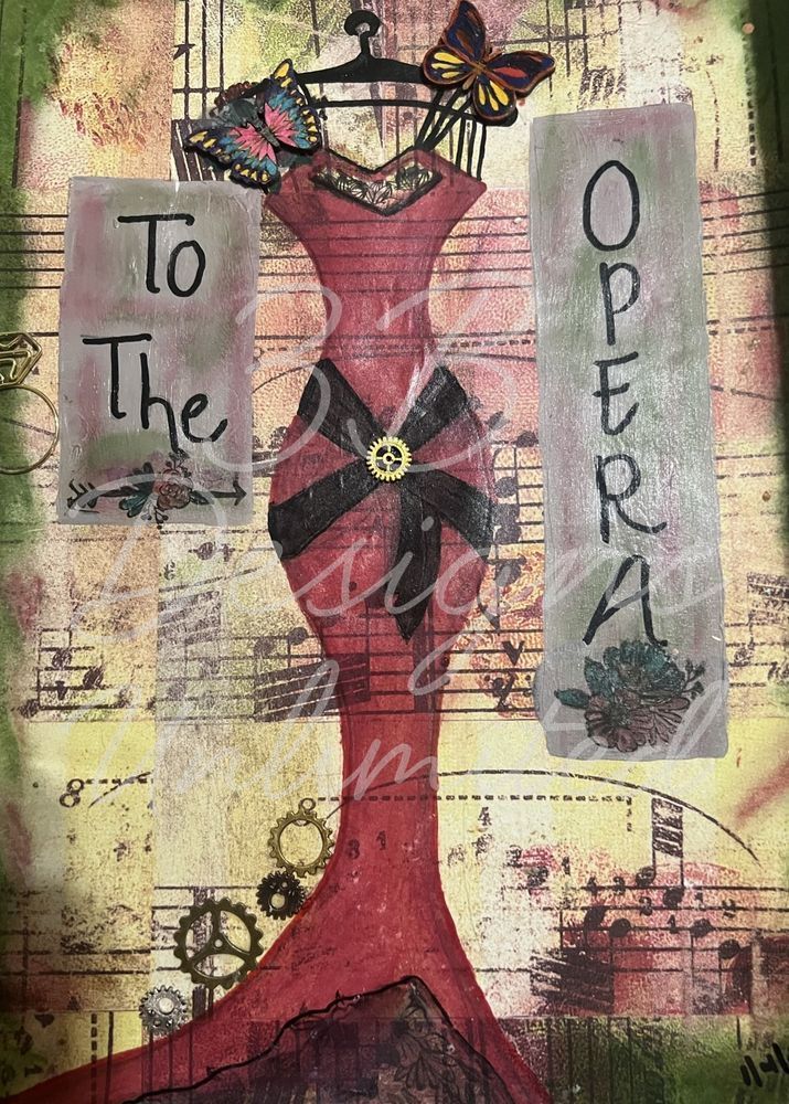 Curtain Call Couture Metal Magnet Art |  Barbara Bowling Art