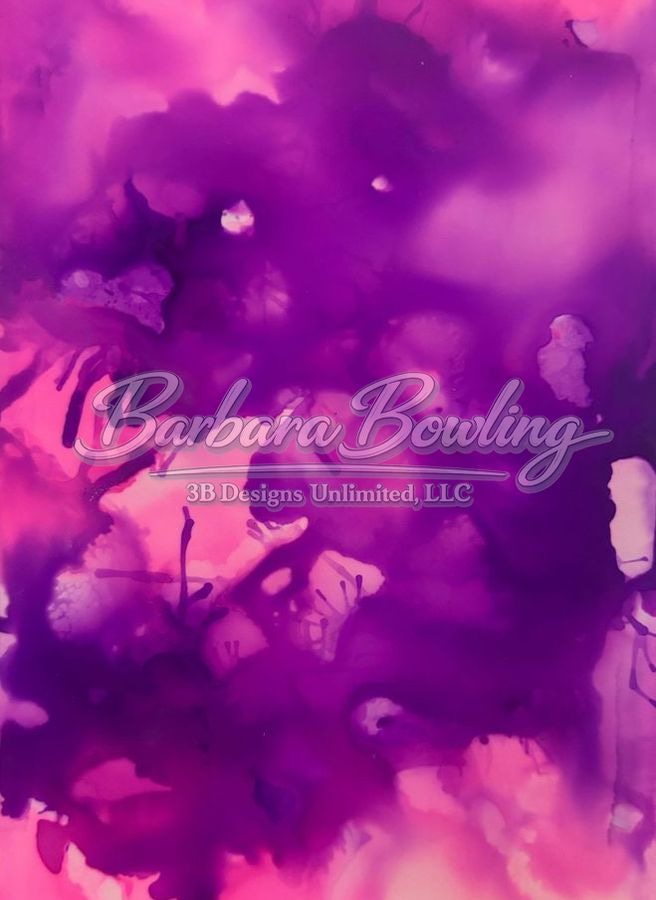Cosmic Plum Echo Greeting Card Art |  Barbara Bowling Art