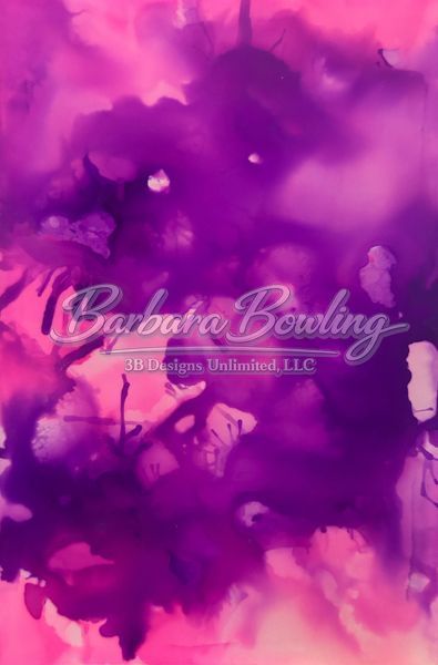 Cosmic Plum Echo Greeting Card Art |  Barbara Bowling Art