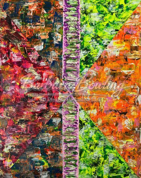 Convergence in Four Voices Greeting Card – Multilayered Abstract Fine Art Print Card by Barbara Bowling | 3B Designs Unlimited