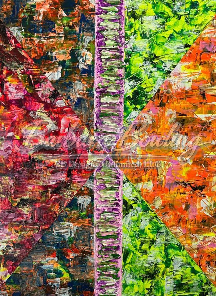 Convergence in Four Voices Greeting Card – Multilayered Abstract Fine Art Print Card by Barbara Bowling | 3B Designs Unlimited