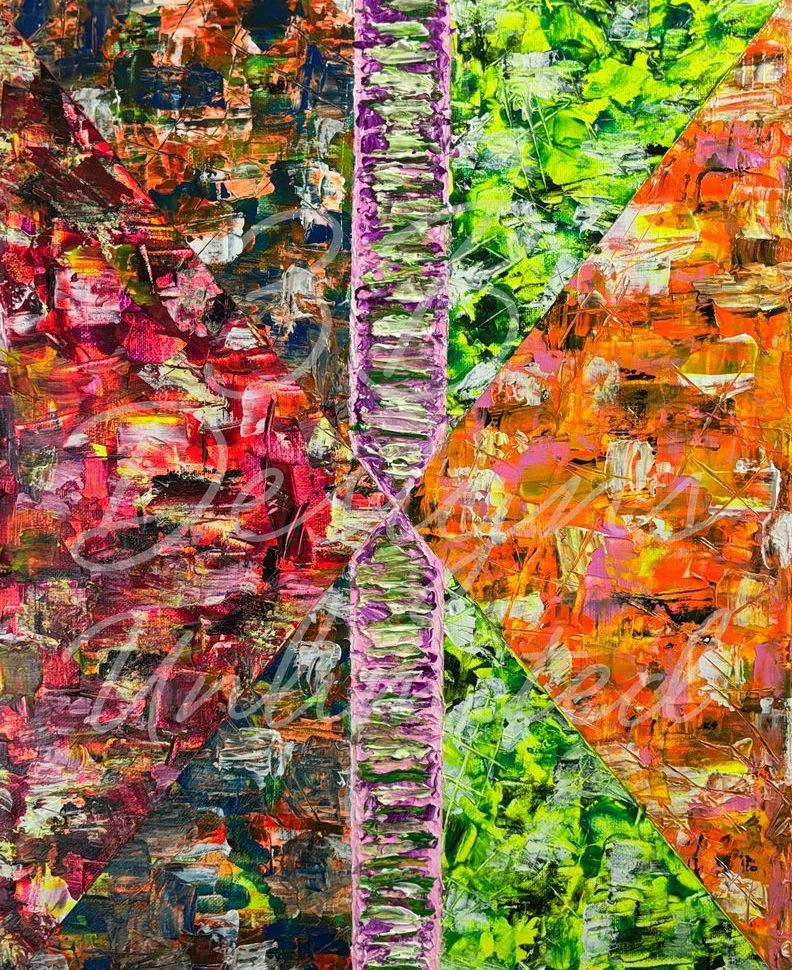Convergence in Four Voices Greeting Card – Multilayered Abstract Fine Art Print Card by Barbara Bowling | 3B Designs Unlimited