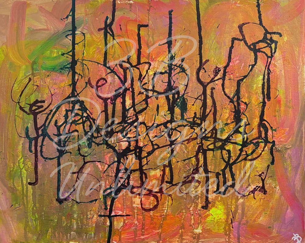 Climbing Through The Chaos Metal Ornament Art |  Barbara Bowling Art