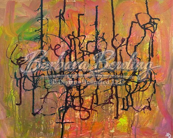 Climbing Through the Chaos Fine Art Print | Abstract Emotional Artwork | Barbara Bowling – 3B Designs Unlimited