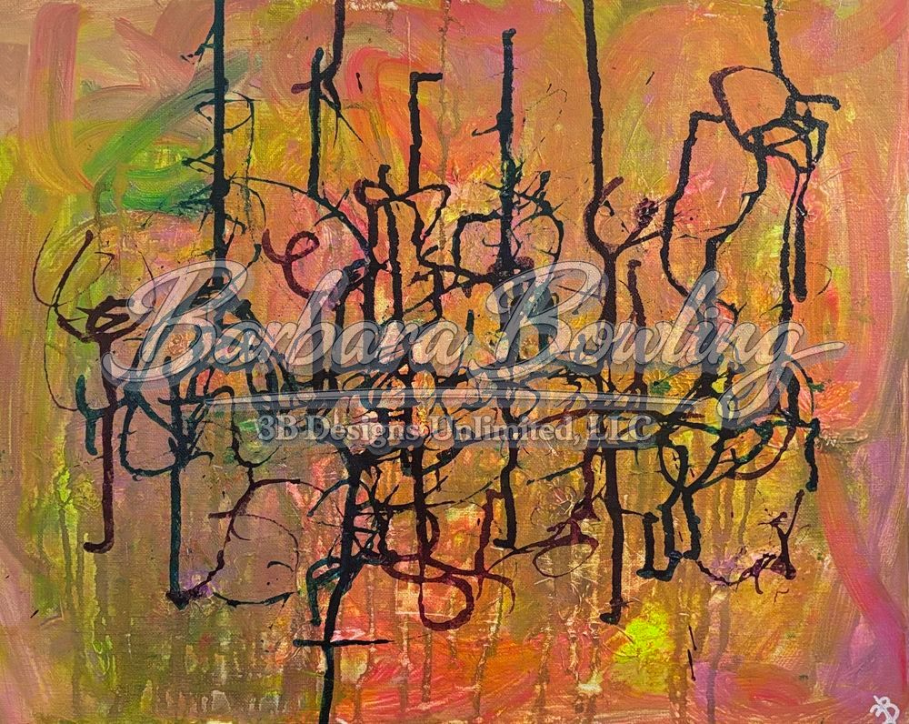 Climbing Through the Chaos Fine Art Print | Abstract Emotional Artwork | Barbara Bowling – 3B Designs Unlimited