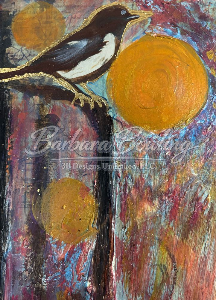 Guardian Of The Golden Orbs Sticker Art |  Barbara Bowling Art