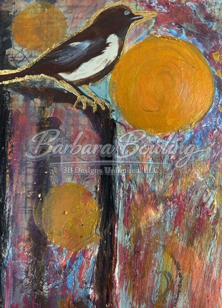Guardian Of The Golden Orbs Magnet Art |  Barbara Bowling Art