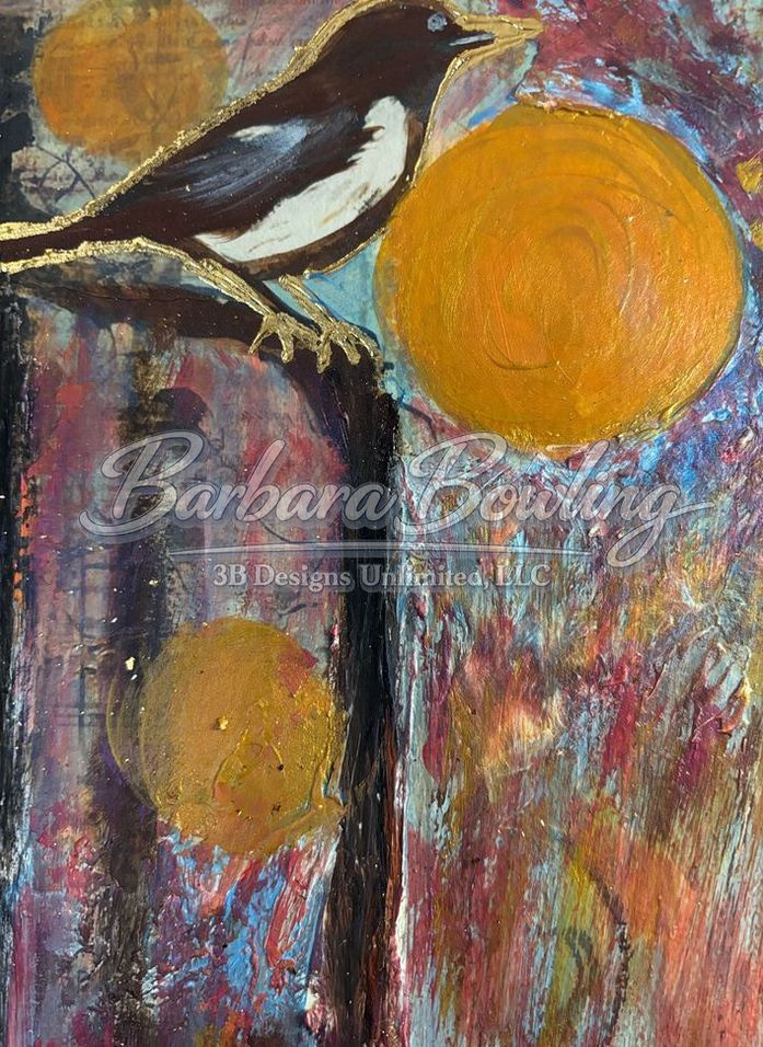 Guardian Of The Golden Orbs Magnet Art |  Barbara Bowling Art