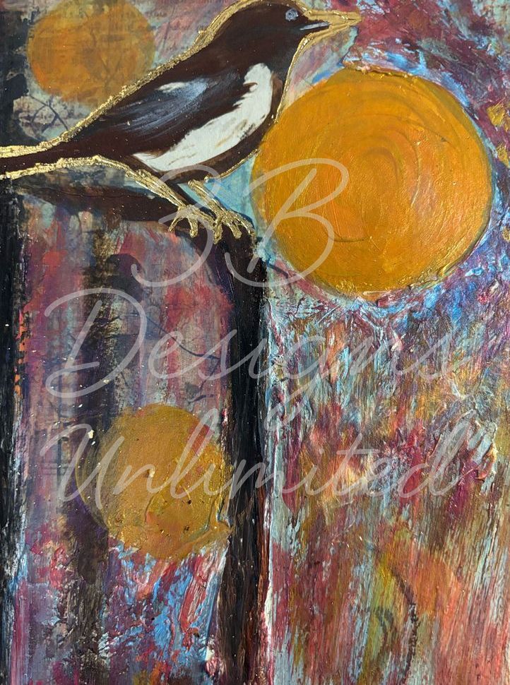 Guardian Of The Golden Orbs Magnet Art |  Barbara Bowling Art