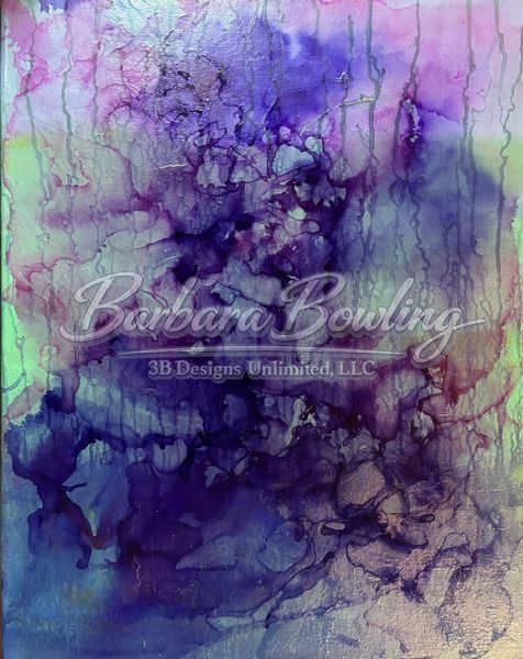 Electric Orchid Greeting Card – Abstract Floral Art Print Card | 3B Designs Unlimited