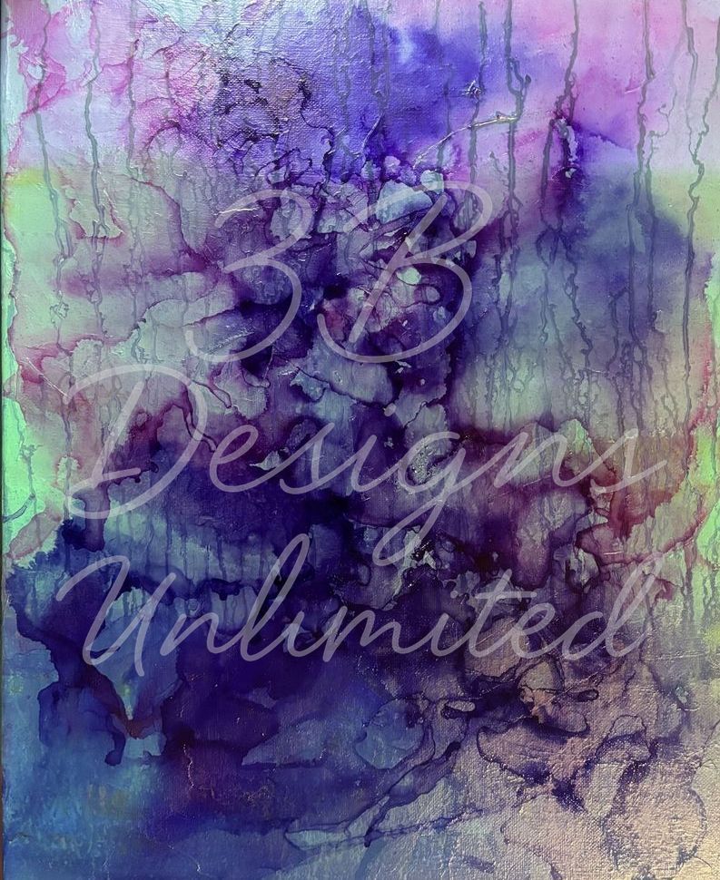 Electric Orchid Greeting Card – Abstract Floral Art Print Card | 3B Designs Unlimited