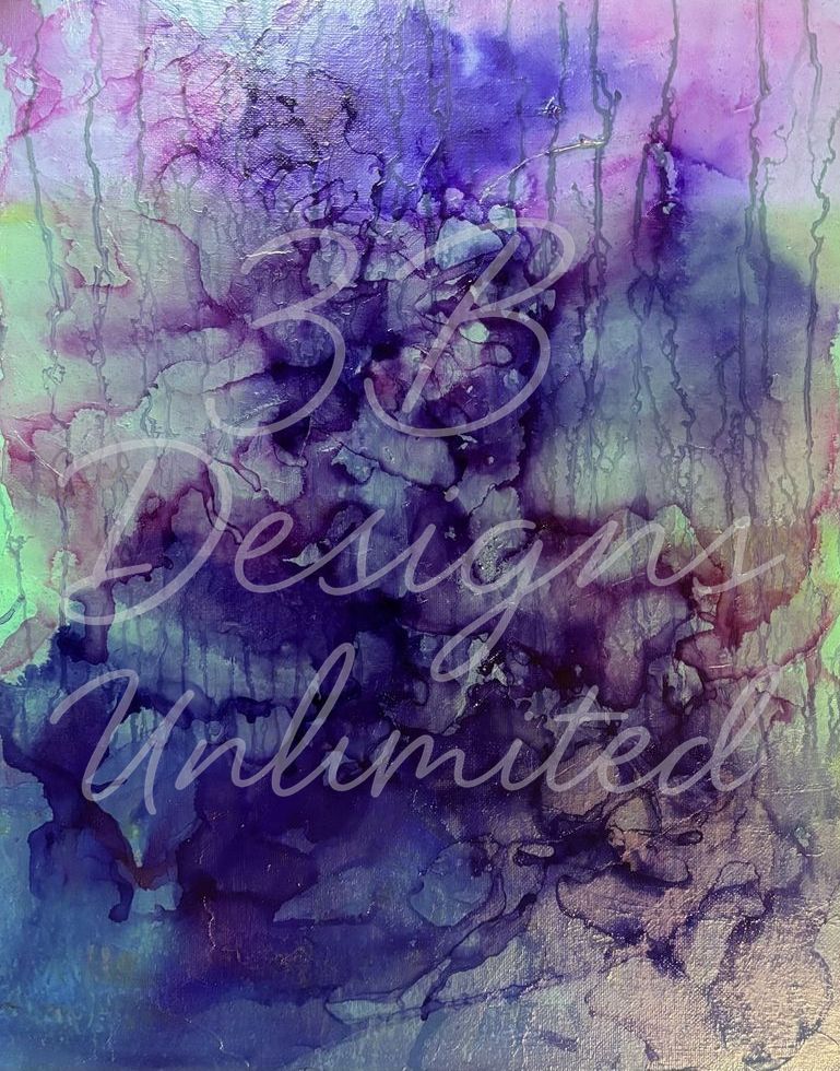 Electric Orchid Greeting Card – Abstract Floral Art Print Card | 3B Designs Unlimited