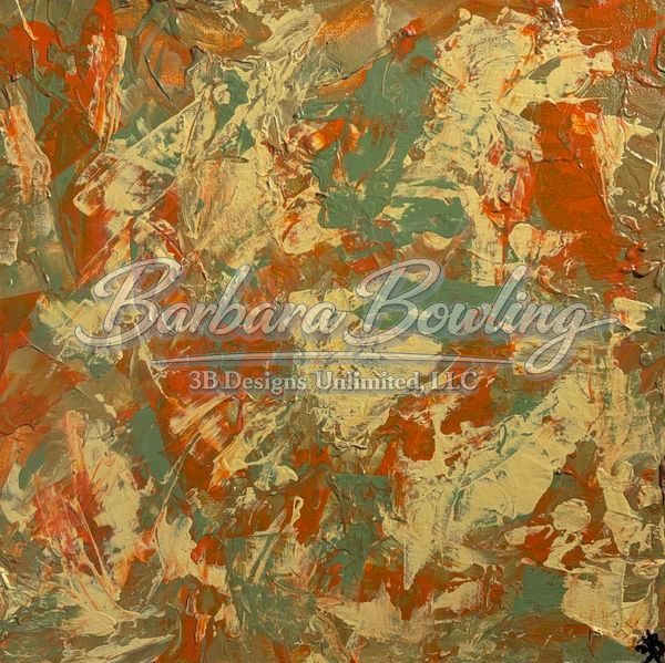 Ember in the Shallows Greeting Card – Abstract Fine Art Print Card by Barbara Bowling | 3B Designs Unlimited